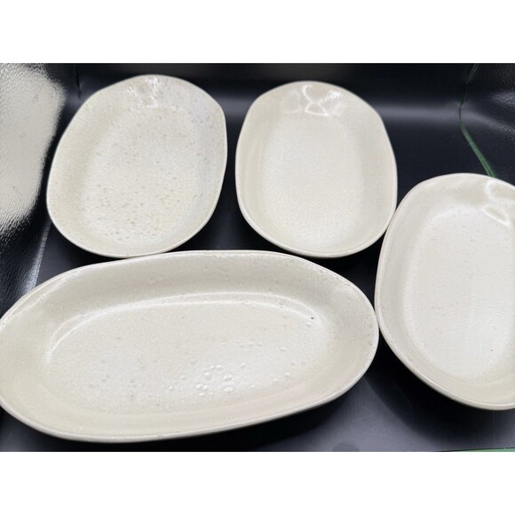 Cordon Bleu Bowl - Etsy Set Of 4 Cordon Bleu Oval Serving Dishes - Handmade Speckled Ceramic - 9”